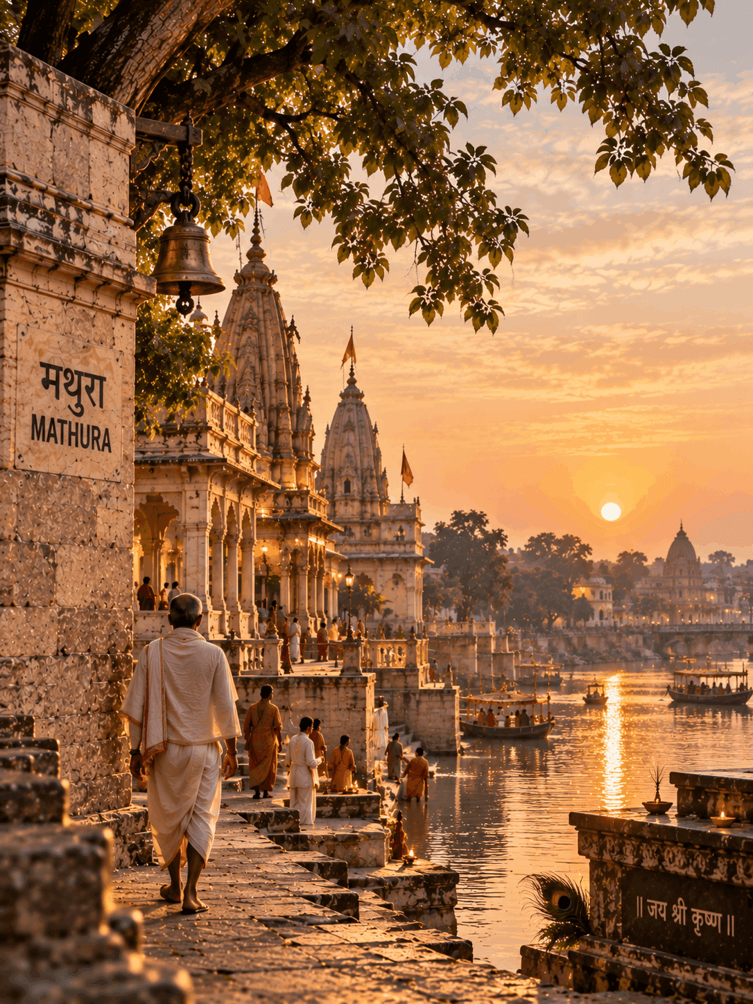 Editorial view representing a pilgrimage journey through the sacred landscapes of Braj