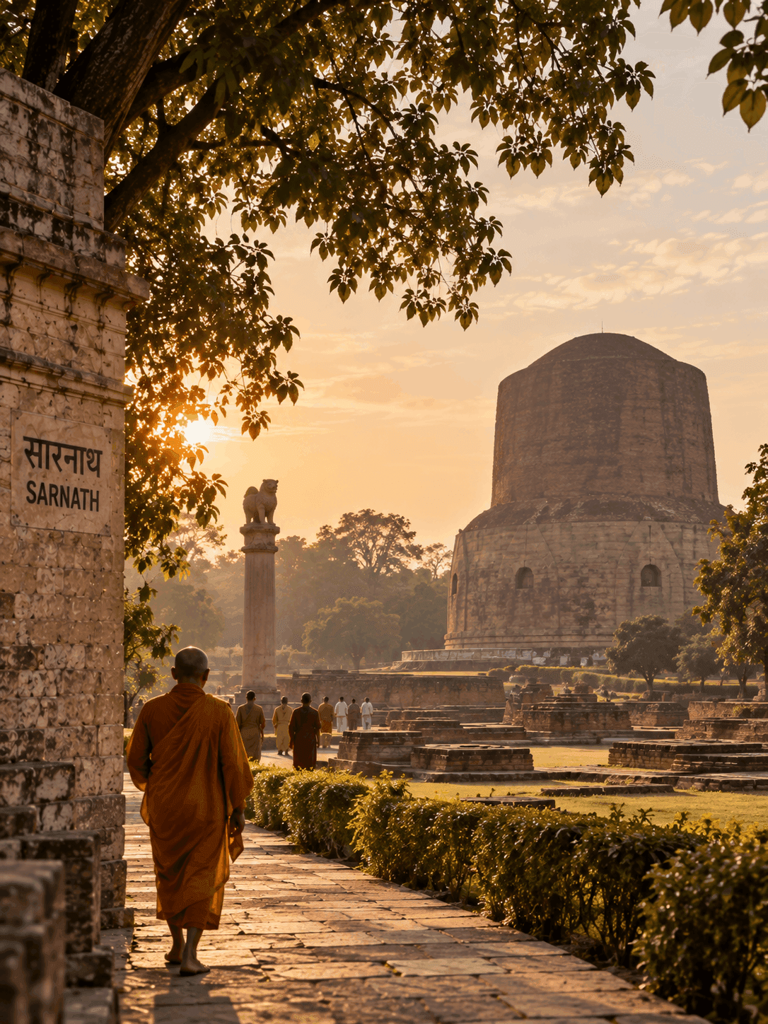 Sarnath, the historic Buddhist pilgrimage site near Varanasi